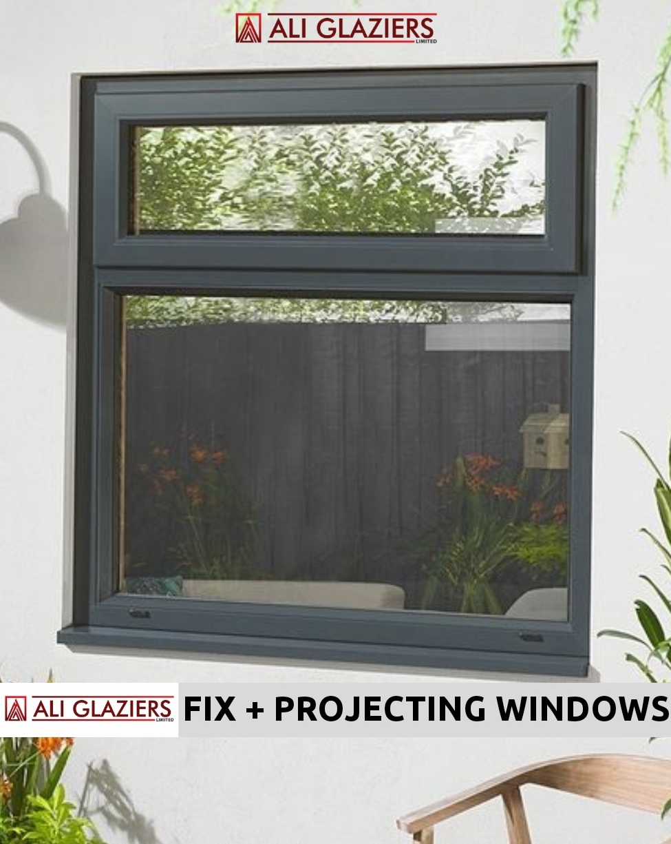 Projecting Window Panel Aluminium Projecting Windows in Nairobi | Grey Aluminium Powder Coating ...