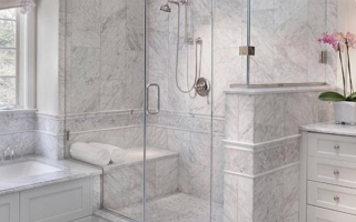Frameless Glass Showers with SPC Flooring for Modern Bathrooms | Ali Glaziers