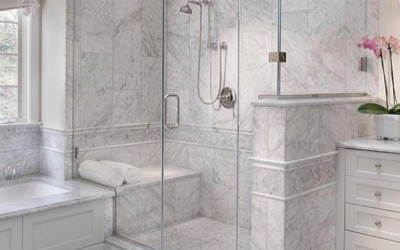 Frameless Glass Showers with SPC Flooring for Modern Bathrooms | Ali Glaziers