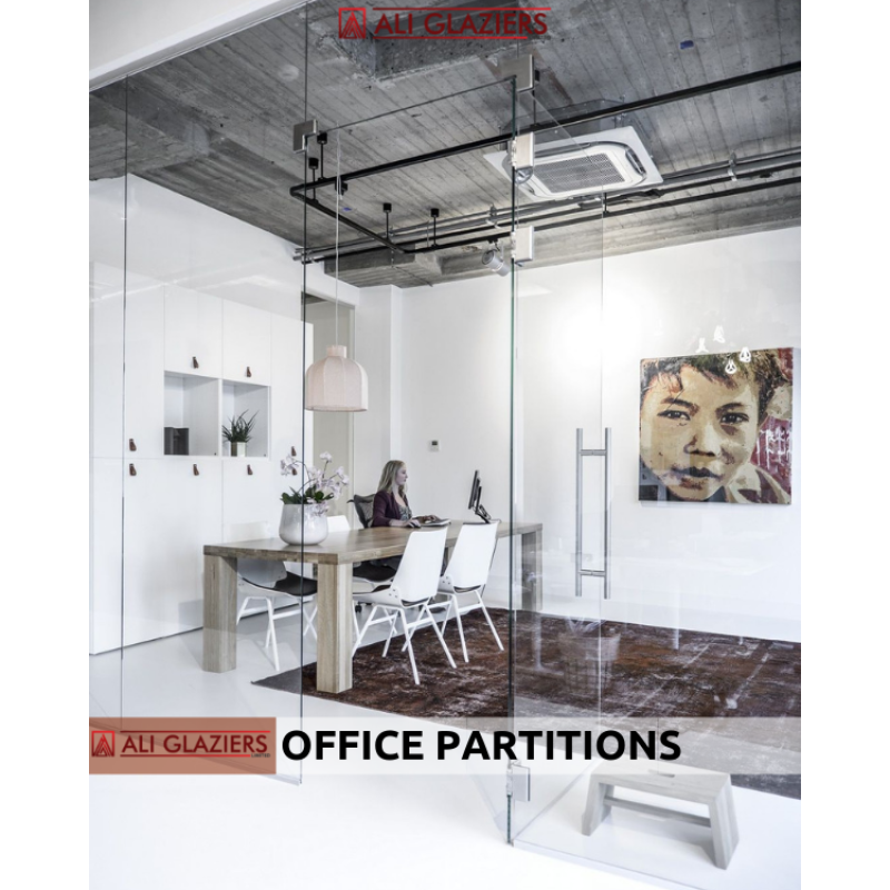 FRAMELESS GLASS OFFICE PARTITIONS