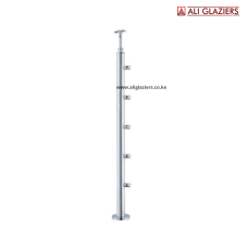 ROUND BALUSTRADE POST WITH FIVE BAR HOLDERS
