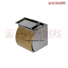 TISSUE HOLDER WITH A SOAP HOLDER GOLD