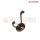 DOUBLE HOOK WITH ENGRAVED PATTERN - ANTIQUE BRASS