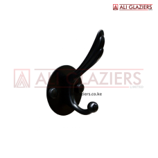 SINGLE HOOK ROUND PLATE HIGH AND LOW - BLACK