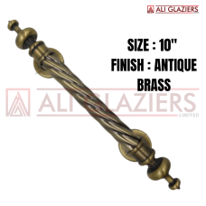 DOOR HANDLE ANTIQUE BRASS - 10"