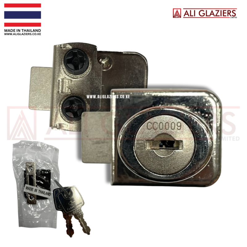 GLASS CABINET LOCK - SINGLE