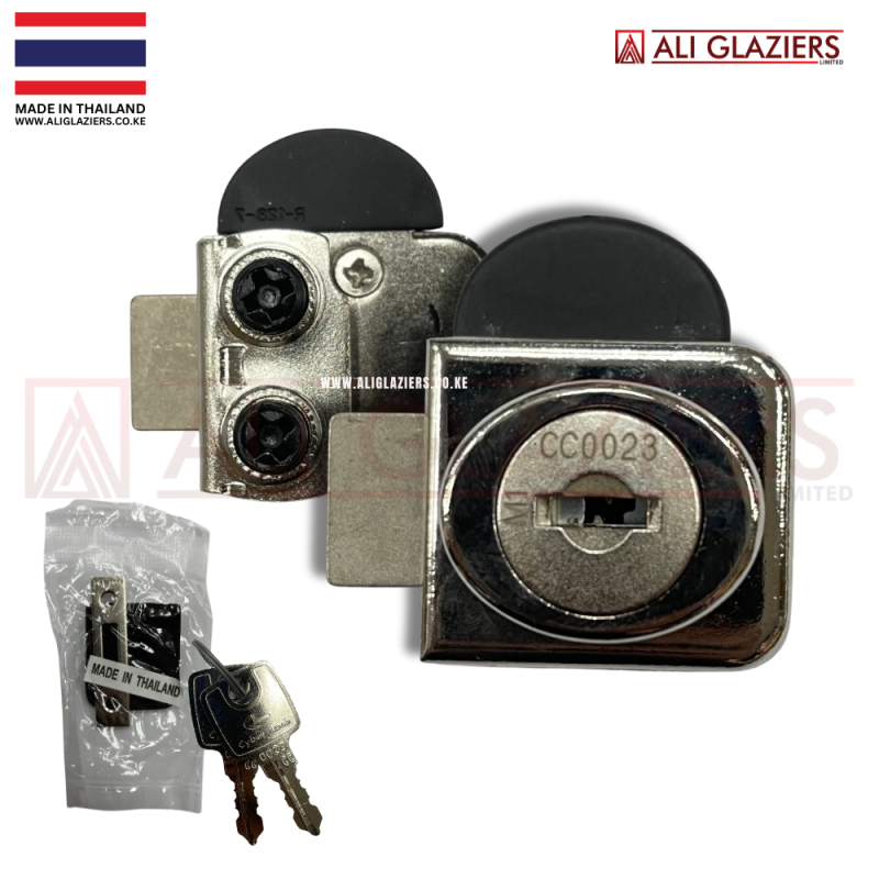 GLASS CABINET LOCK - DOUBLE