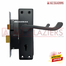 UNION ECONOMY RANGE BLACK MATT SCROLL LOCKSET