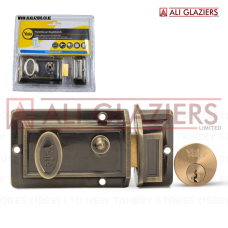 YALE NIGHT LATCH - ANTIQUE BRASS