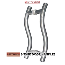 S-TYPE HANDLE FOR FRAMELESS GLASS DOORS