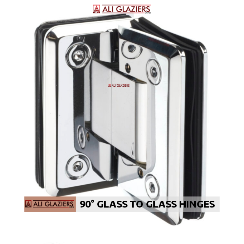 90 DEGREES GLASS-TO-GLASS HINGES