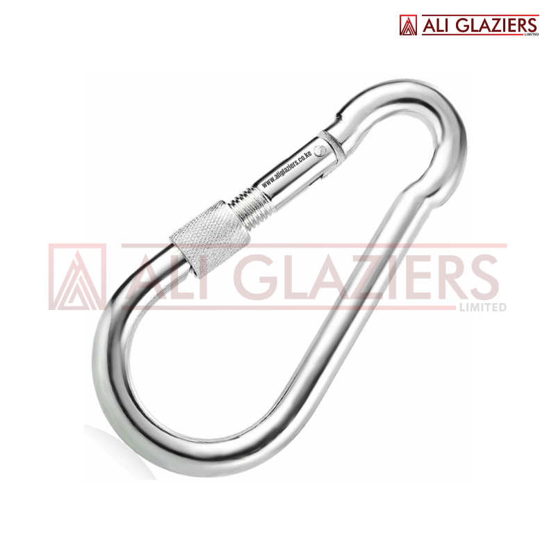 thumbnail image 2 of Large Screw Lock Carabiner Clip - Heavy Duty Snap Hooks, 13mm X 160mm, 600kg Load 2 of 5
