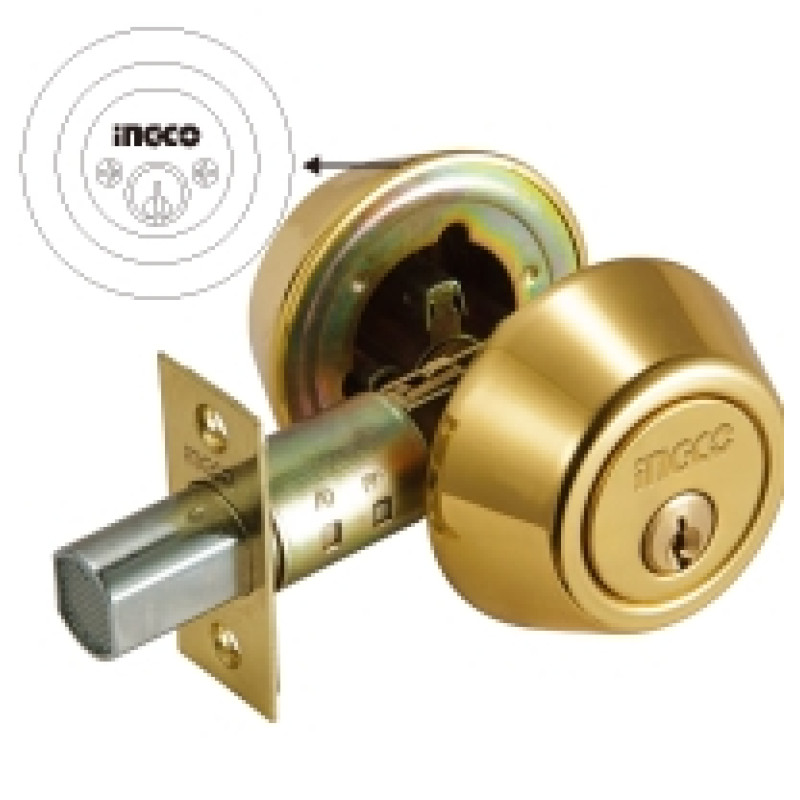 INGCO DEADBOLTS BRASS - DOUBLE DEADBOLTS WITH KEY -  DDDB0105