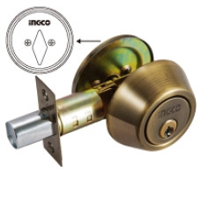 INGCO DEADBOLTS ANTIQUE BRASS - SINGLE DEADBOLT WITH BUTTON DSDB0104