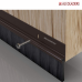 ALUMINIUM DOOR BOTTOM SEAL WITH BRUSH - BROWN