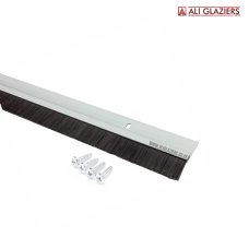 ALUMINIUM DOOR BOTTOM SEAL WITH BRUSH - SILVER