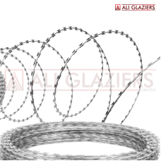 SILVER RAZOR WIRE 450MM X 10MTRS