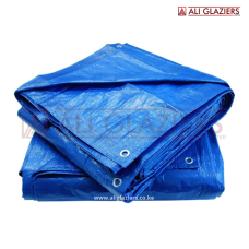 BLUE MULTIPURPOSE WATERPROOF TARPAULIN POLY COVER - 12FT X 12FT	