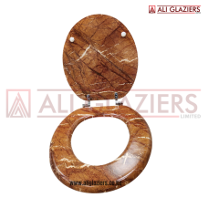 MDF TOILET SEAT COVER WITH CHROME FITTINGS