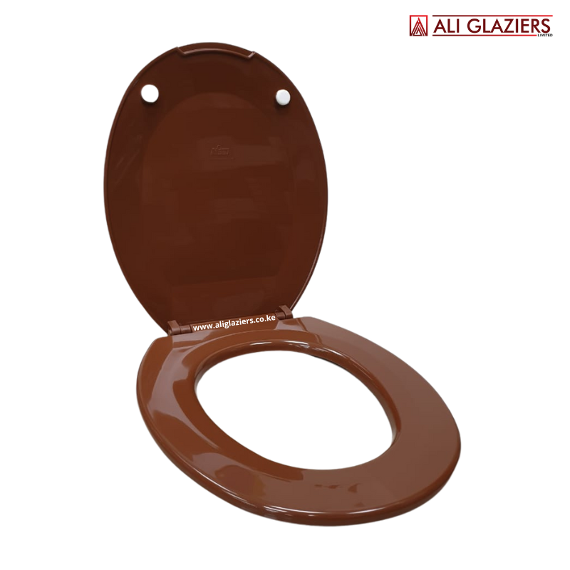 PLASTIC PVC TOILET SEAT COVERS - DARK BROWN