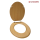 WOODEN TOILET SEAT COVER WITH CHROME FITTINGS
